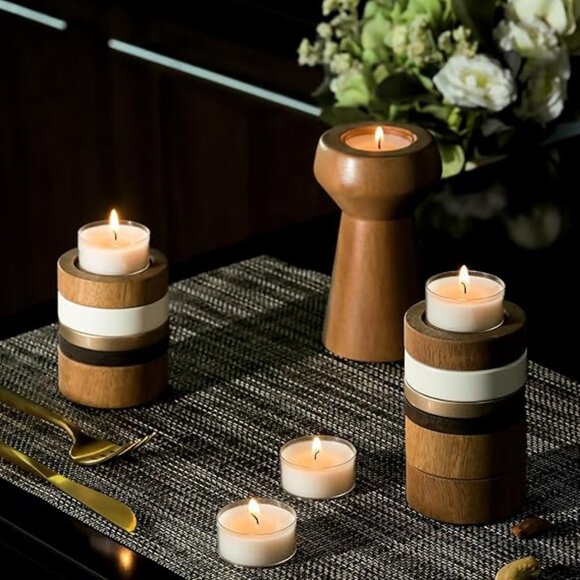 Tealight Candles, Giant 100 Bulk Pack, 4-4.5 Hrs White Unscented European - Picture 3 of 5